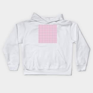 Soft Pink and beige Tartan Plaid Pattern Kids Hoodie